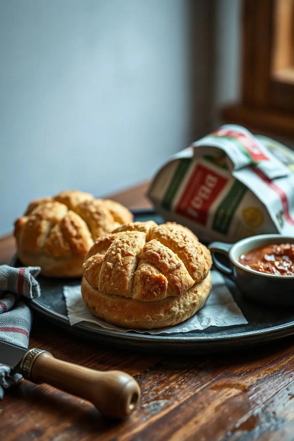 Tiger Bread Dutch Crunch Rolls