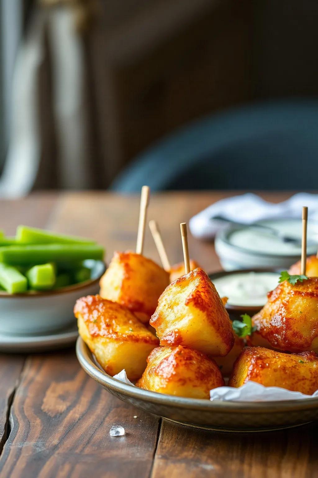Crispy No Fry Potato Pancake Poppers
