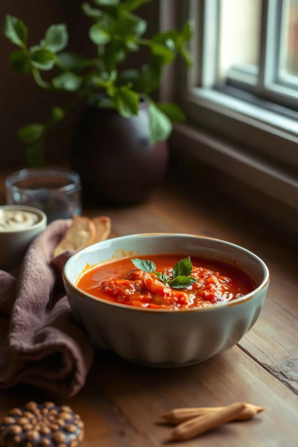 Spicy Red Bell Pepper Soup