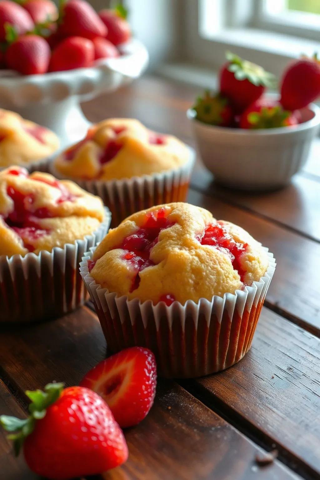 Delicious Strawberry Lemon Muffins