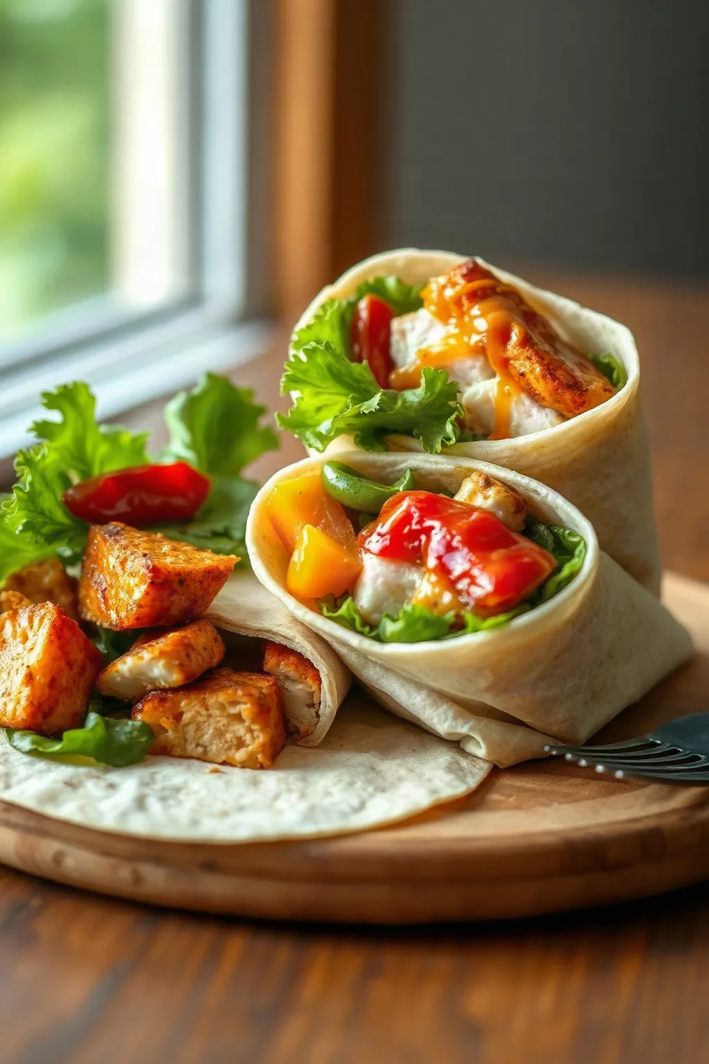 Wraps de poulet sucrés et épicés