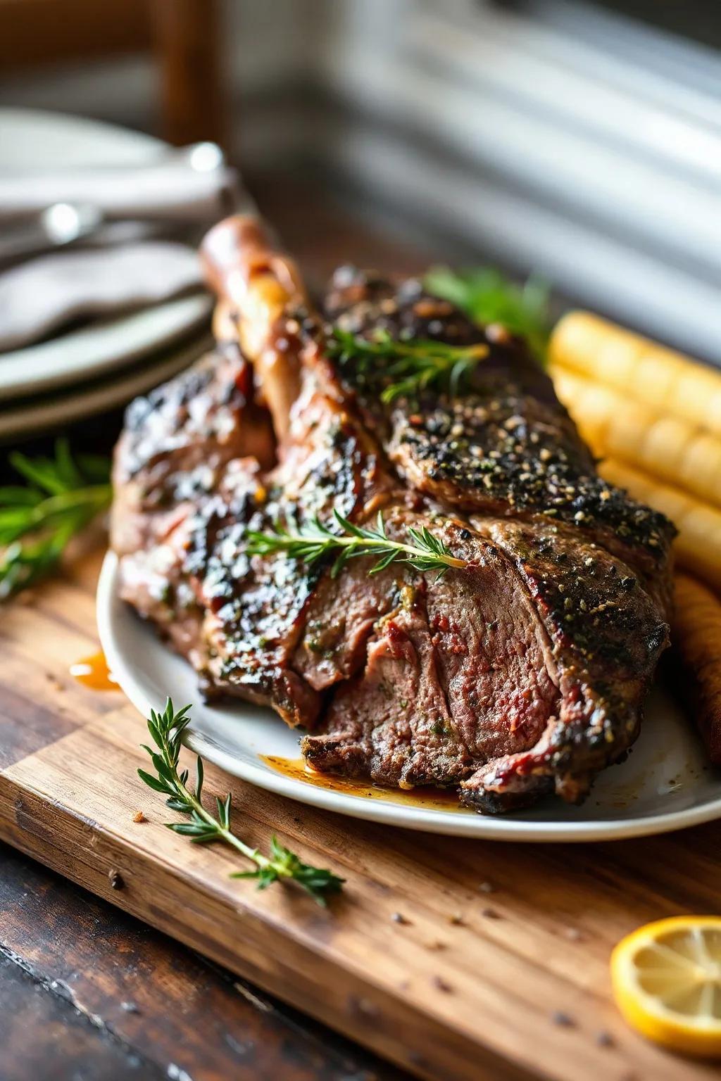 Asado de Punta de Solomillo con Hierbas y Ajo