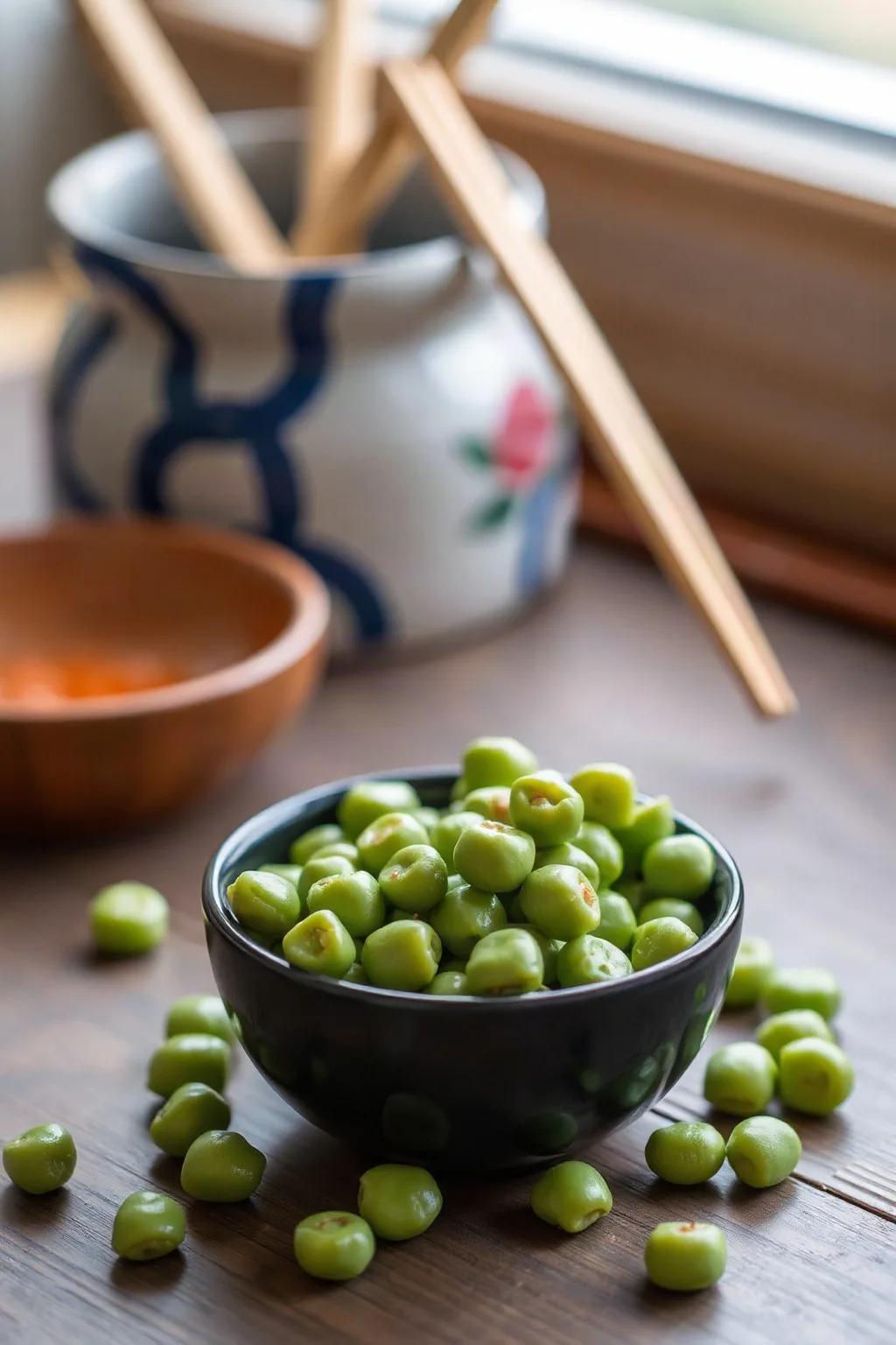 Crispy Wasabi Green Peas
