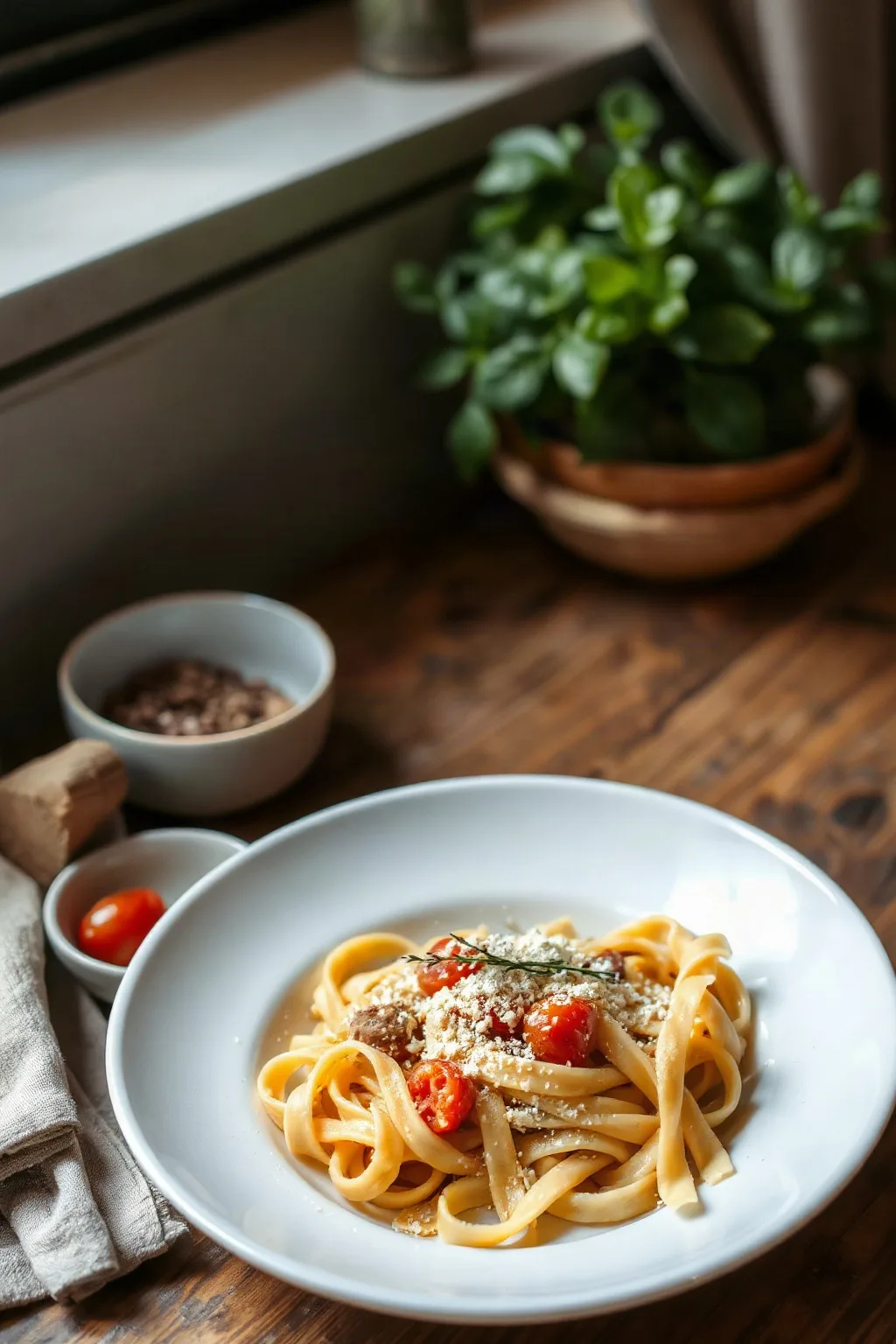 Homemade Eggless Pasta