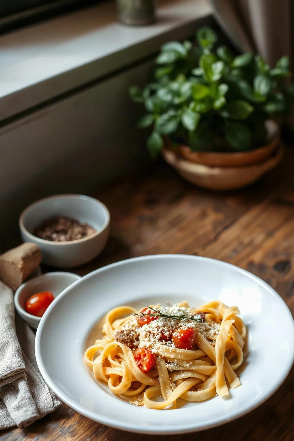 Homemade Eggless Pasta