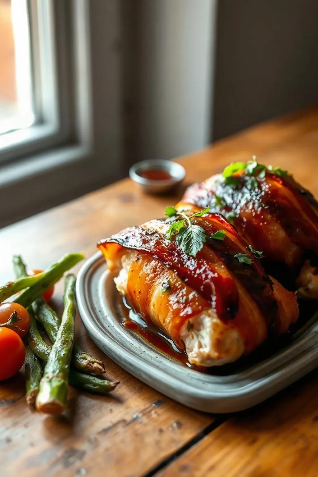Oven-Baked Bacon Wrapped Chicken
