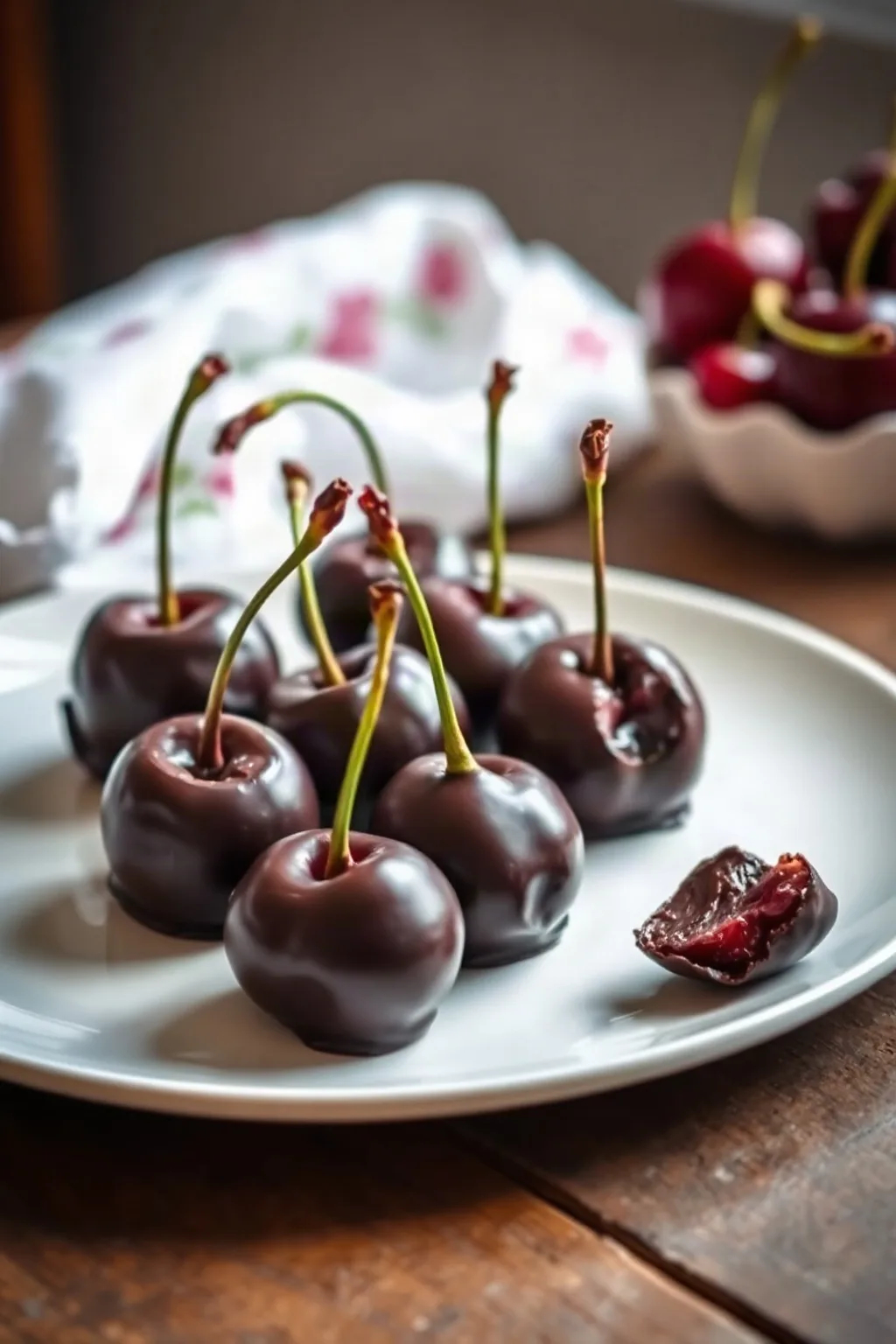 Cerises enrobées de chocolat décadentes
