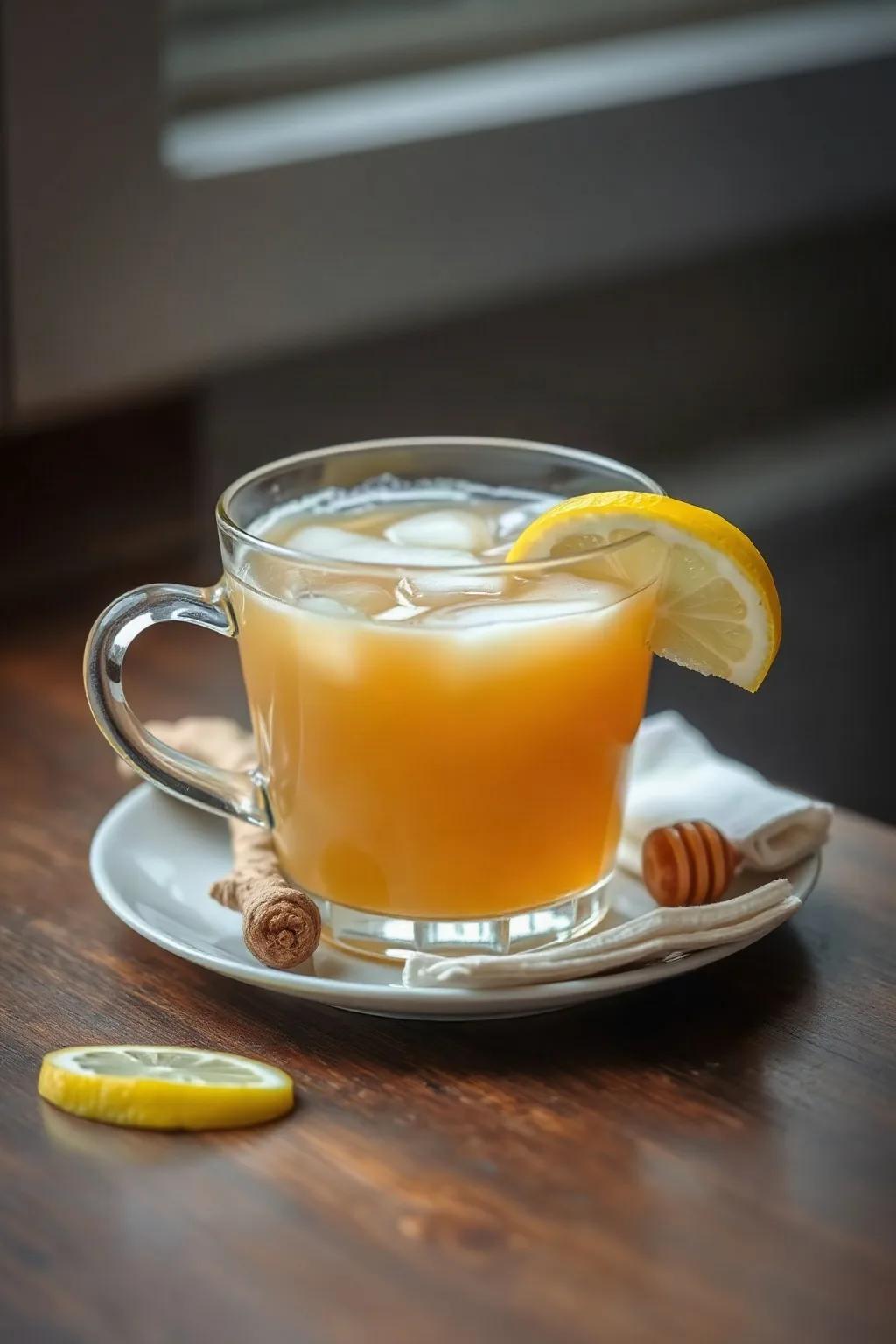 Warm Lemon Honey and Ginger Soother