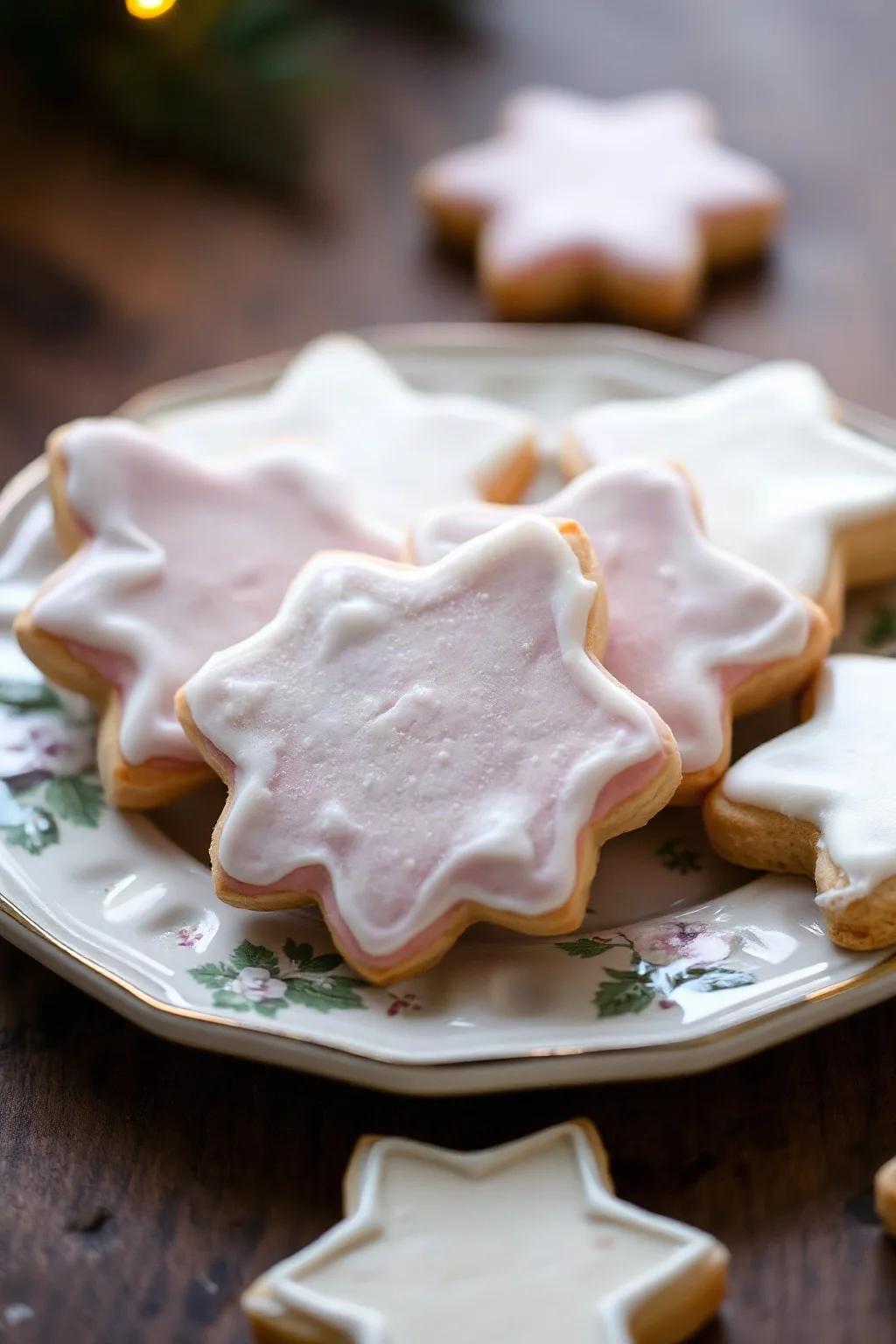 Frosted Shortbread Holiday Cookies