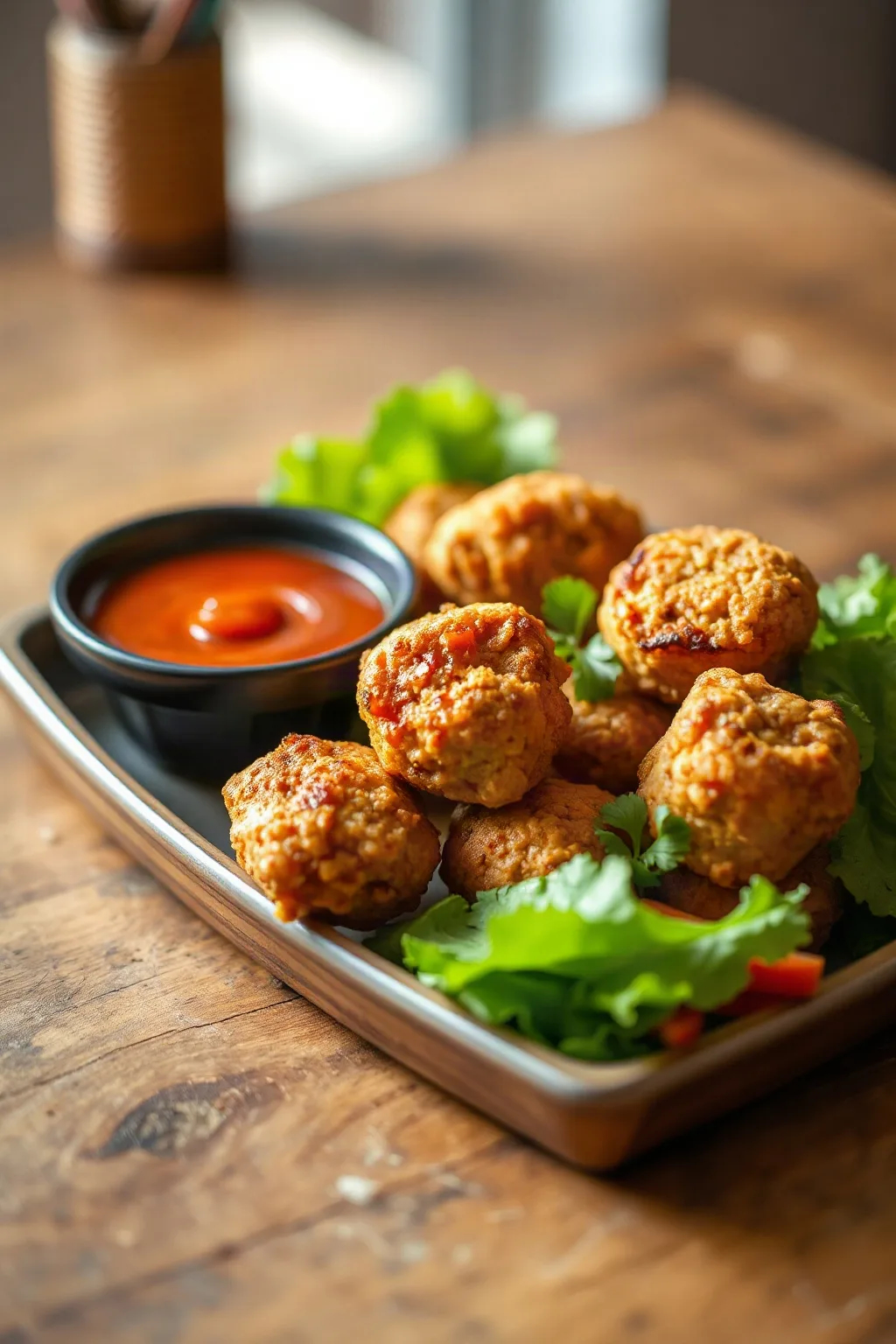 Bocaditos de Pollo Thai con Salsa para Mojar