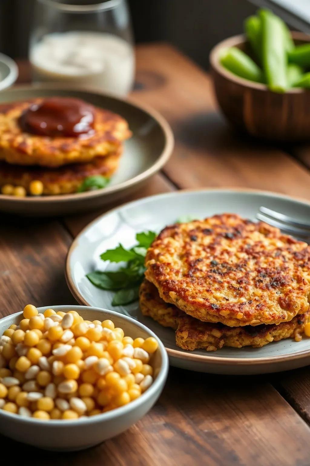 Crispy Brown Rice and Corn Cakes