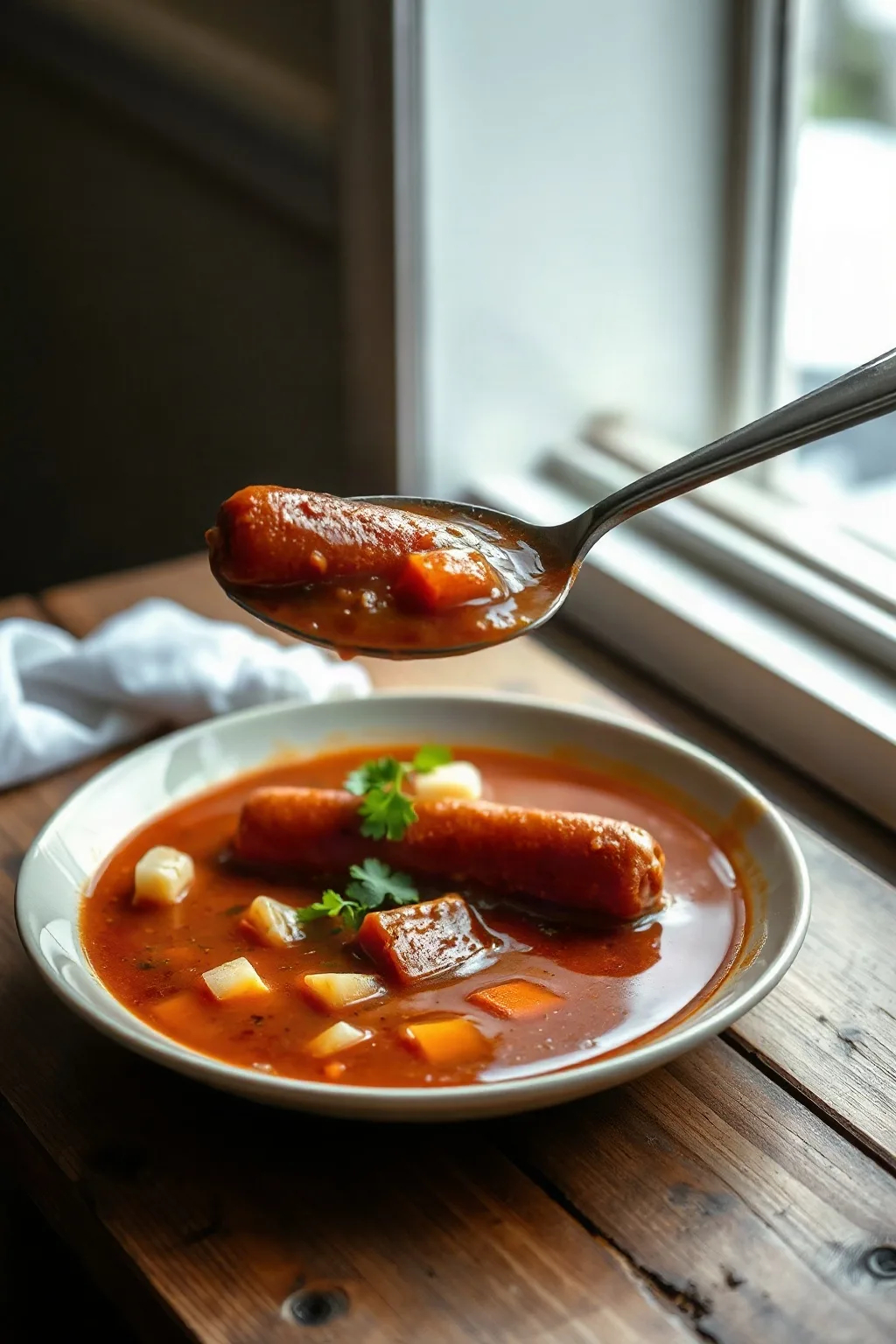 Soupe Réconfortante aux Saucisses Hot Dog