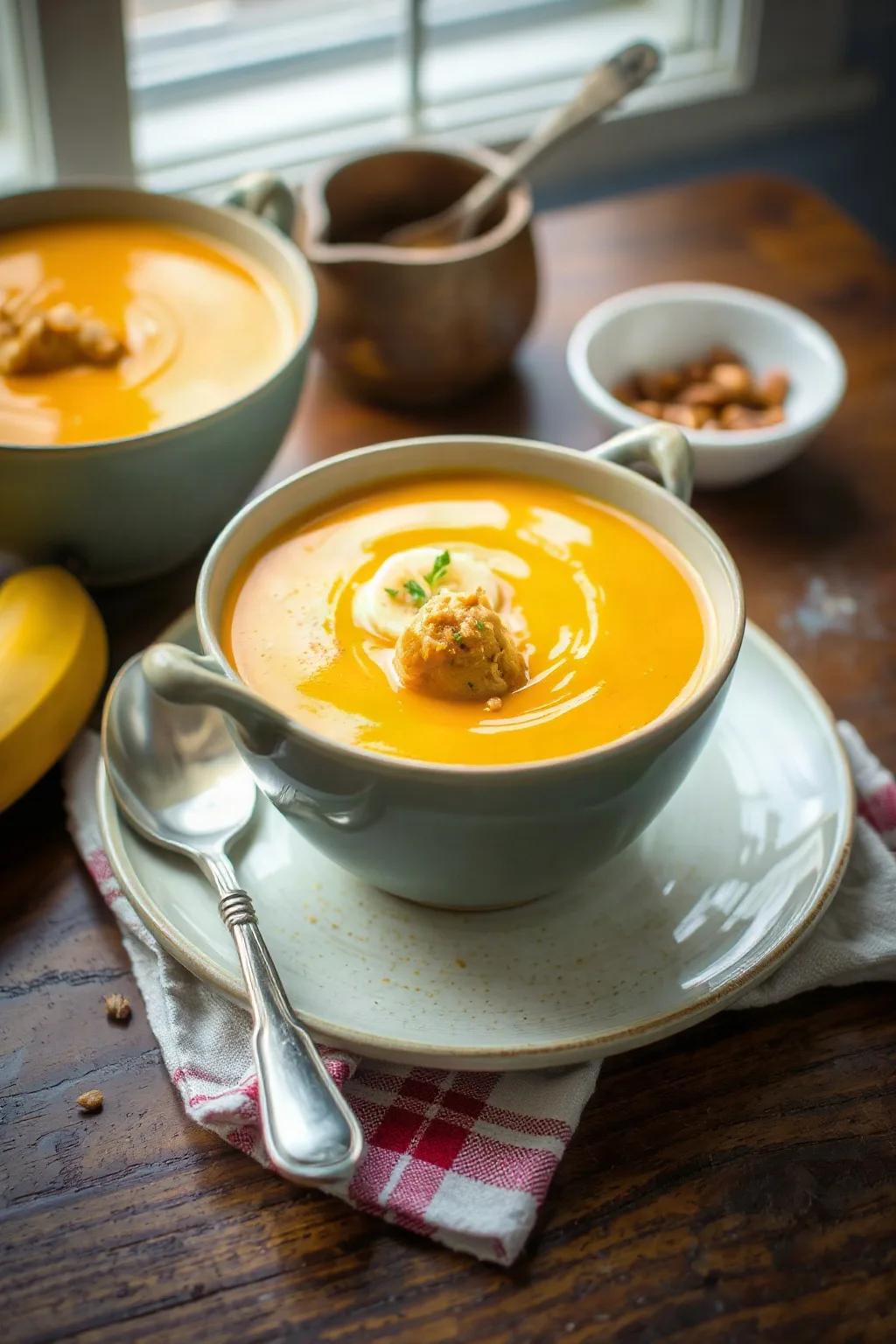 Butternut Chicken and Banana Soup