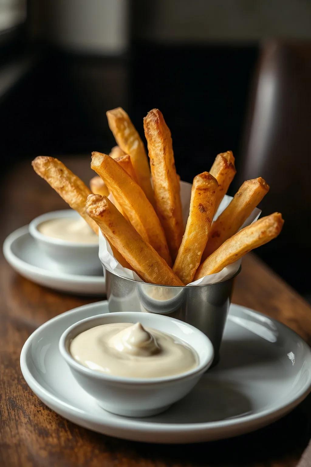 Frites belges avec sauce andalouse