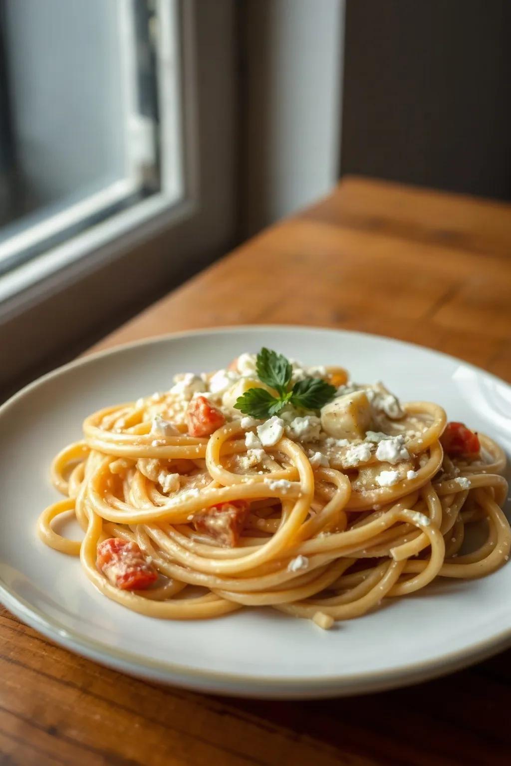 Spaghetti à la Philly: Crémeux et Délicieux