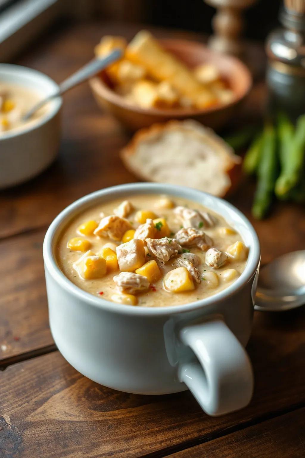 Soupe de Poulet et Maïs Veloutée