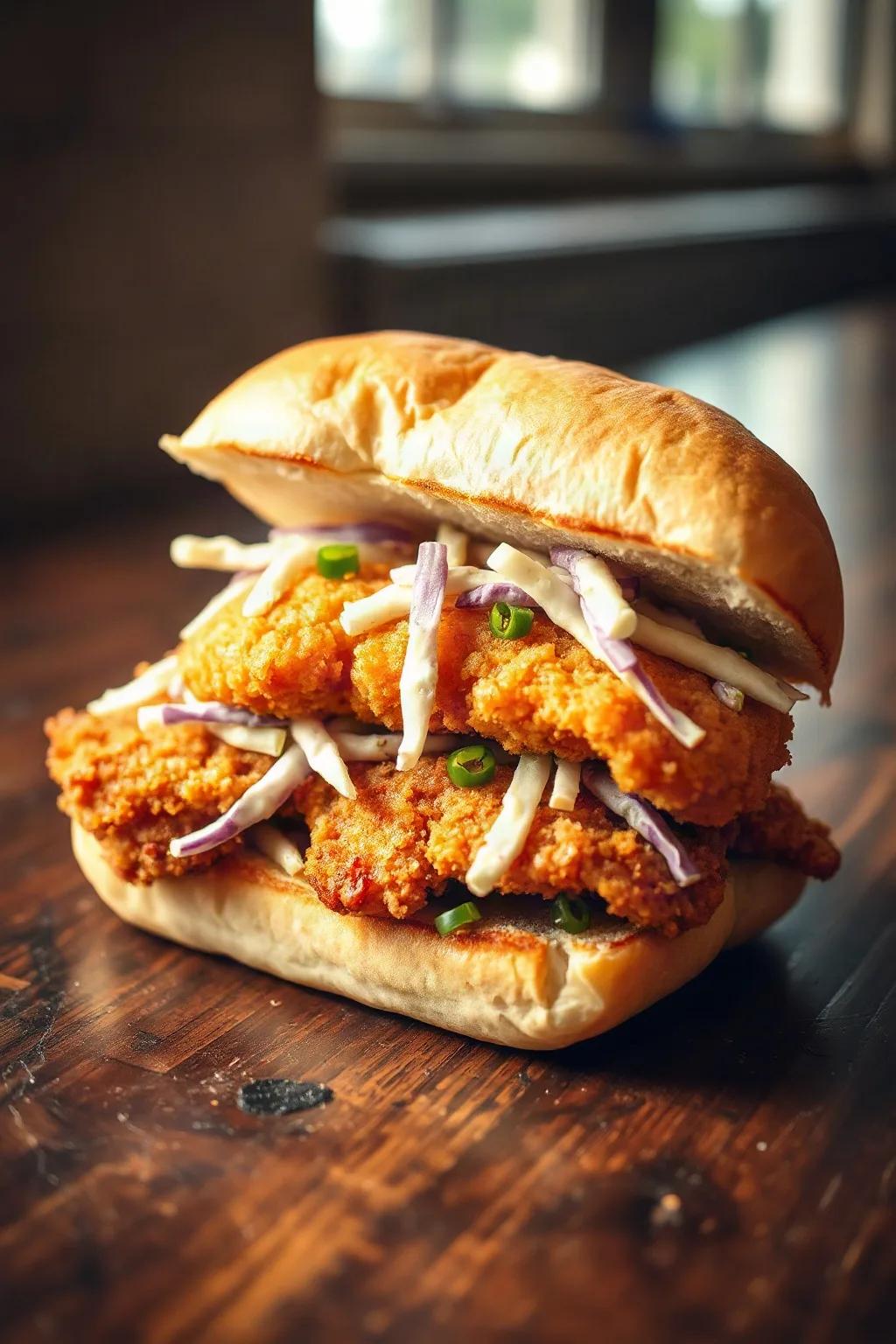 Sándwich de Schnitzel Clásico con Ensalada Ácida
