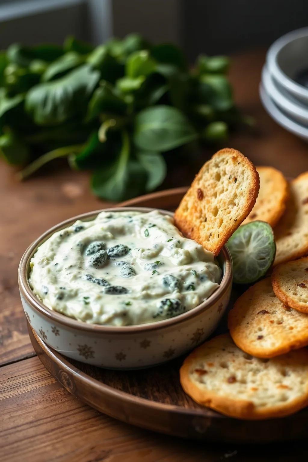 Dip Caliente de Asiago y Espinacas