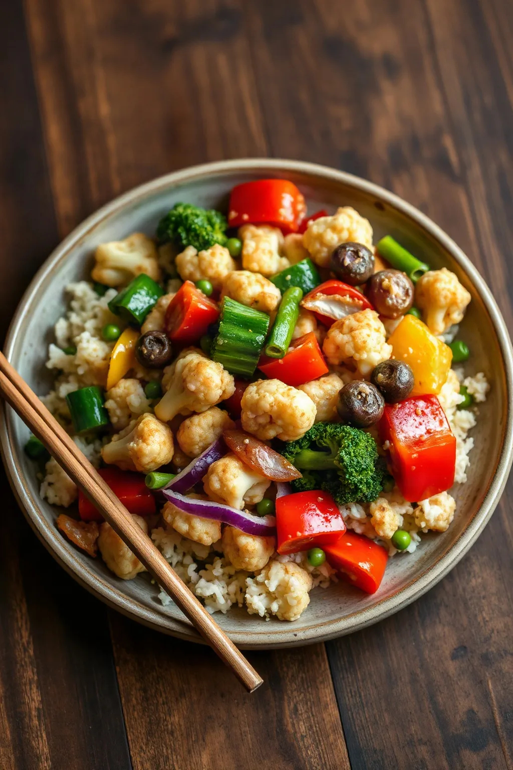 Sauté de riz de chou-fleur facile