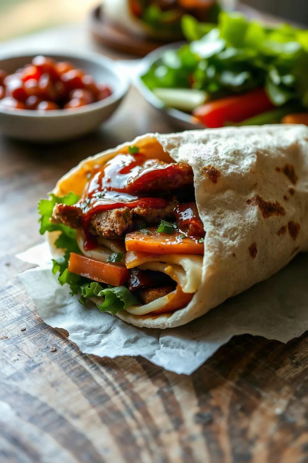 Wrap de Cerdo Asado BBQ