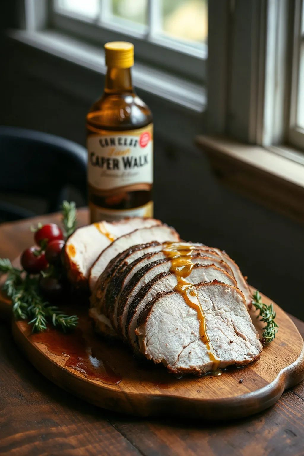 Rôti de porc au sirop d'érable et moutarde
