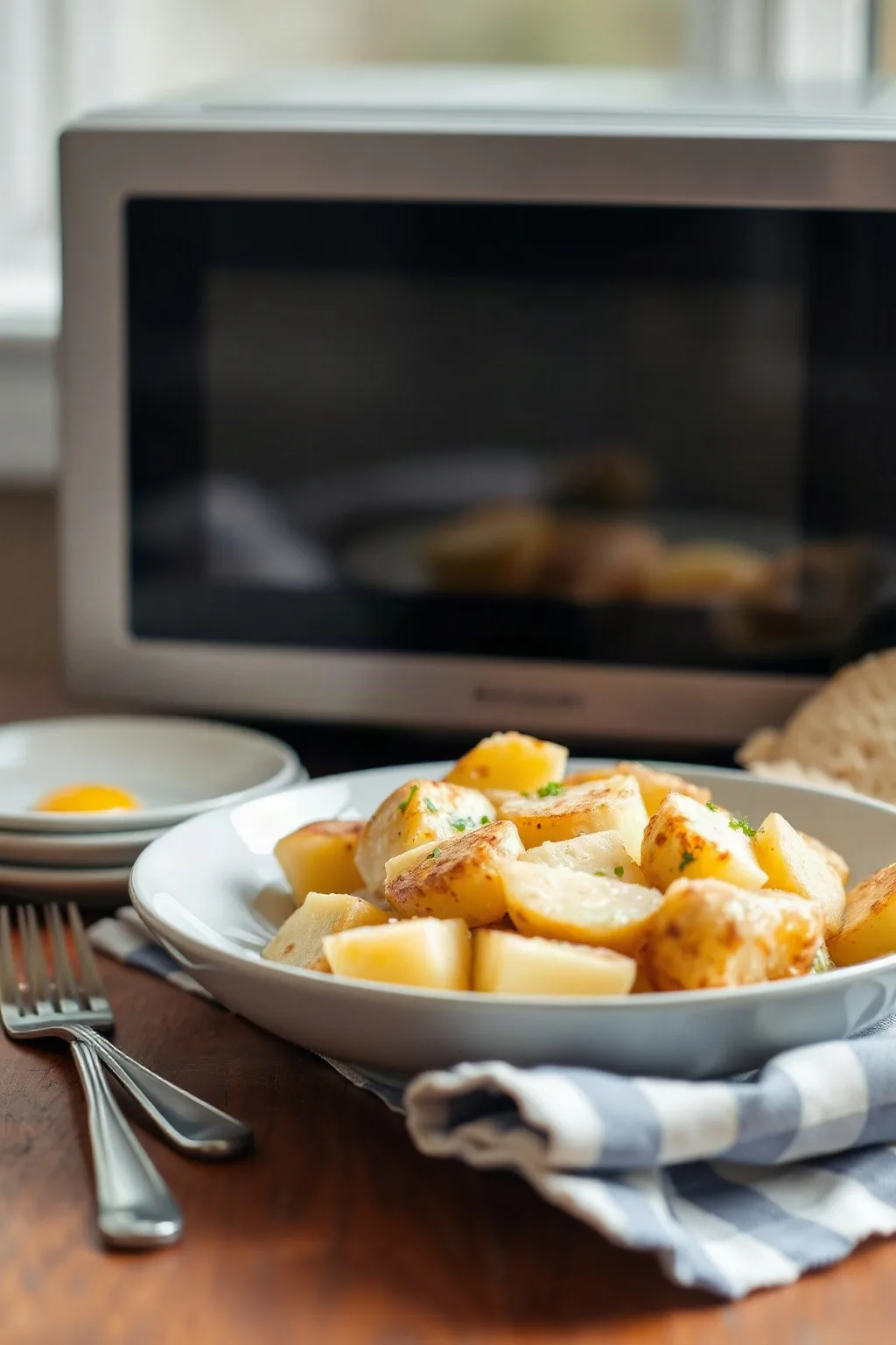 Pommes de terre gratinées au micro-ondes
