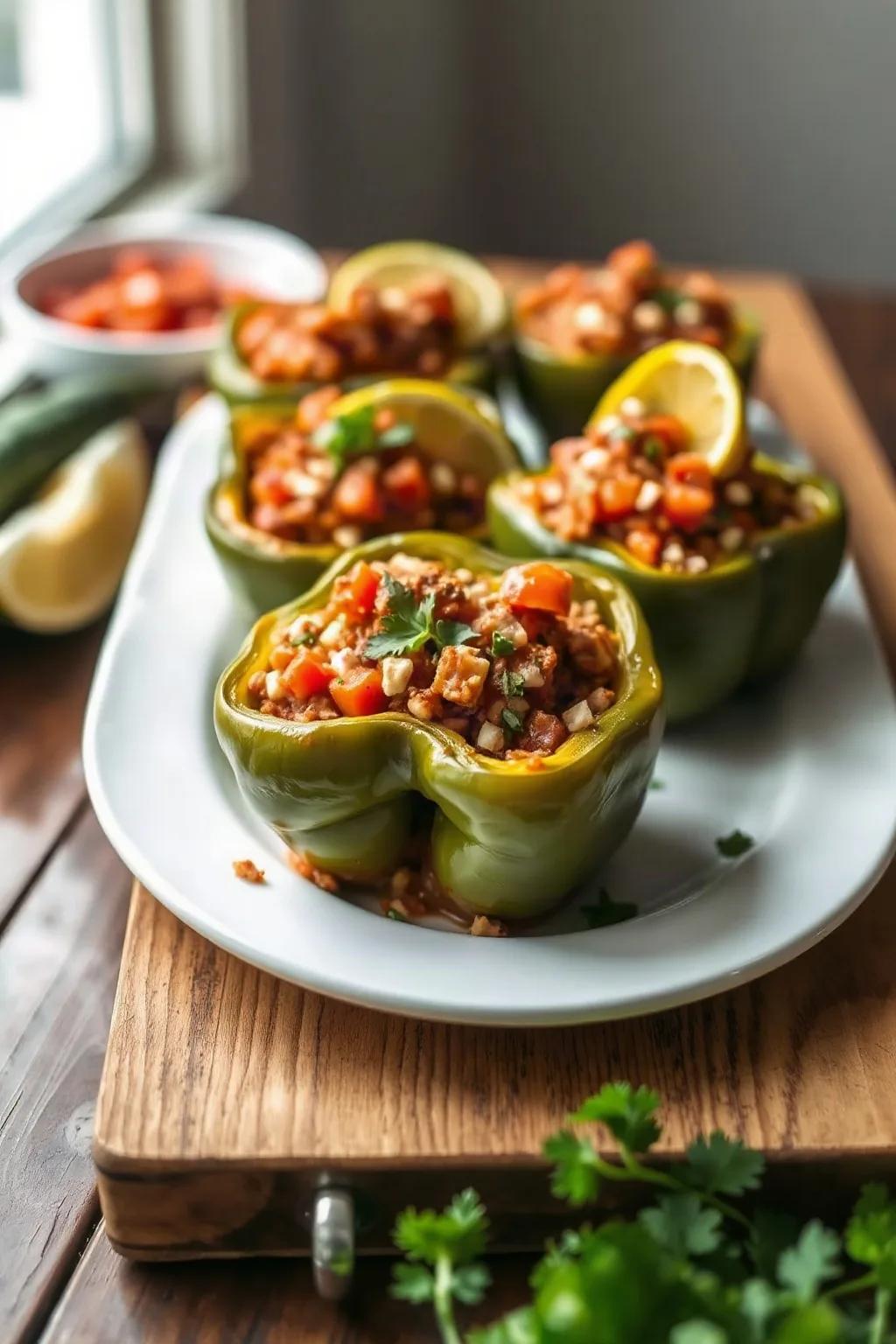 Low-Carb Southwestern Stuffed Bell Peppers