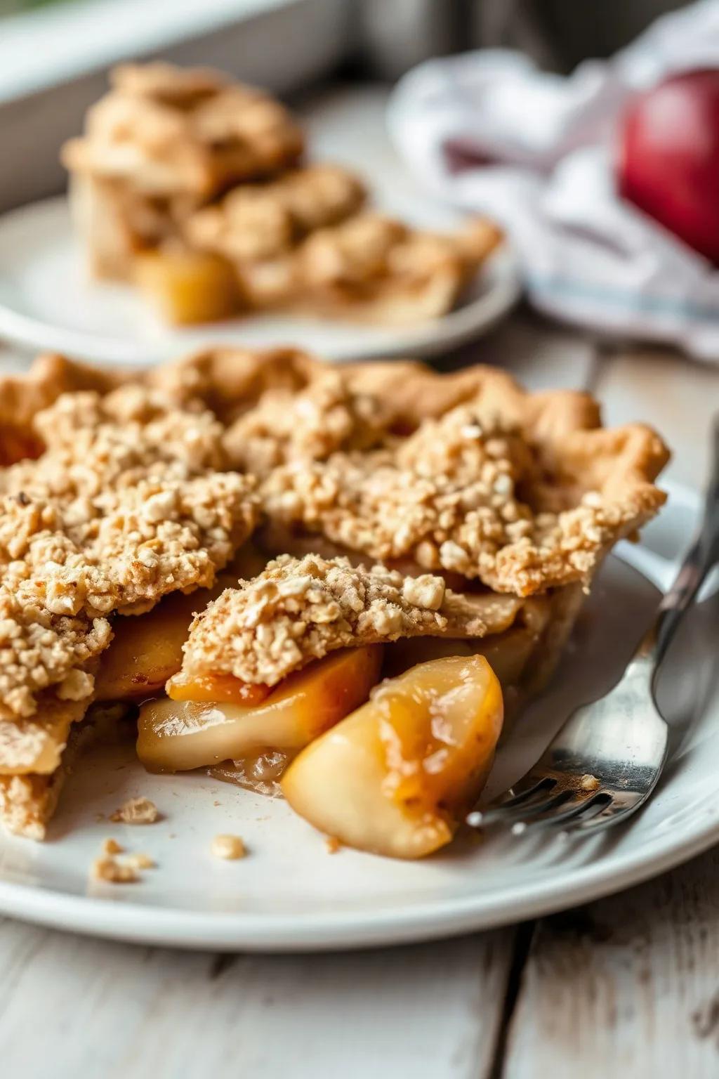 French Apple Pie with Streusel Topping