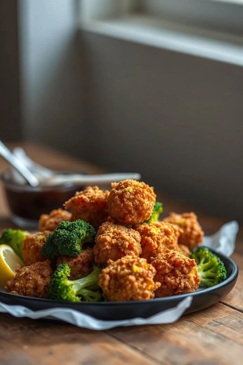 Brócoli Frito Crujiente con Ajo y Limón