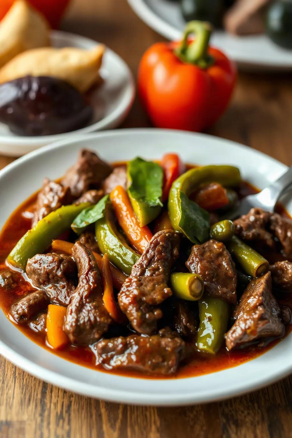 Carne con Pimientos en Olla de Cocción Lenta: Sabrosa y Sencilla