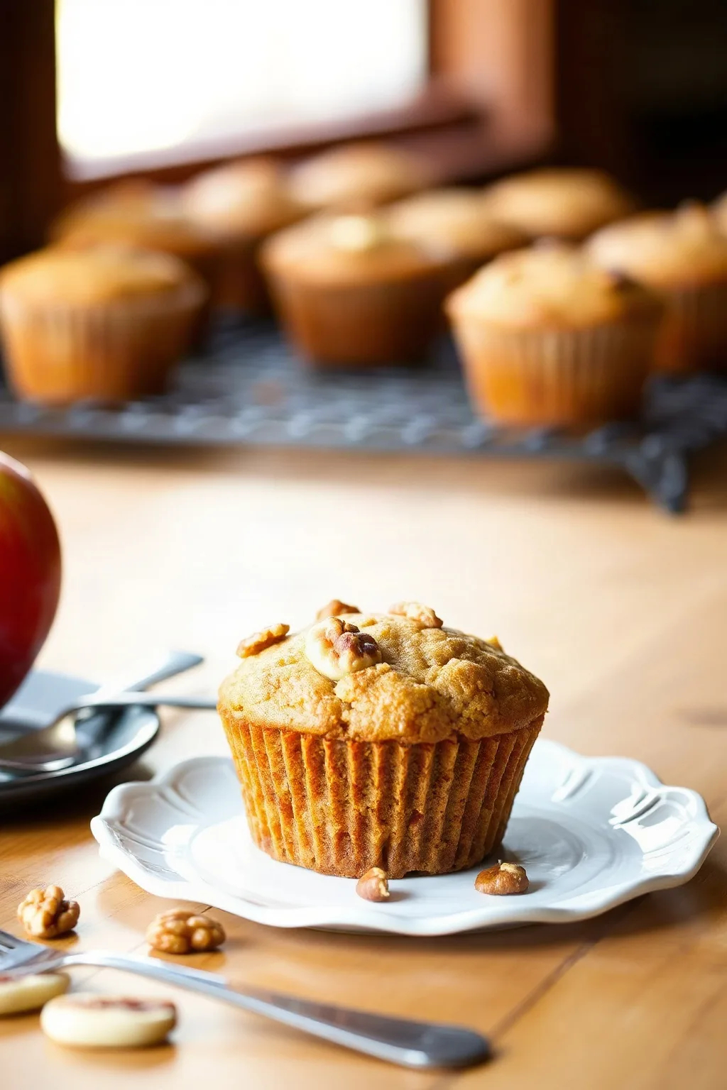 Muffins Géants aux Pommes et Noix