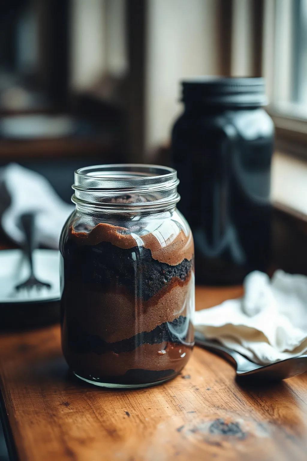 Decadent Chocolate Cake in a Jar