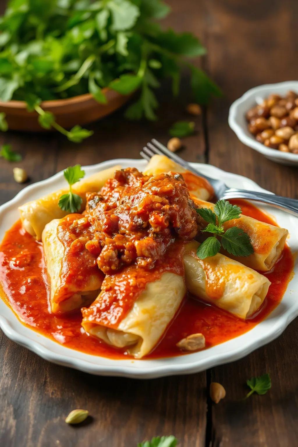 Traditional Halupki Stuffed Cabbage Rolls