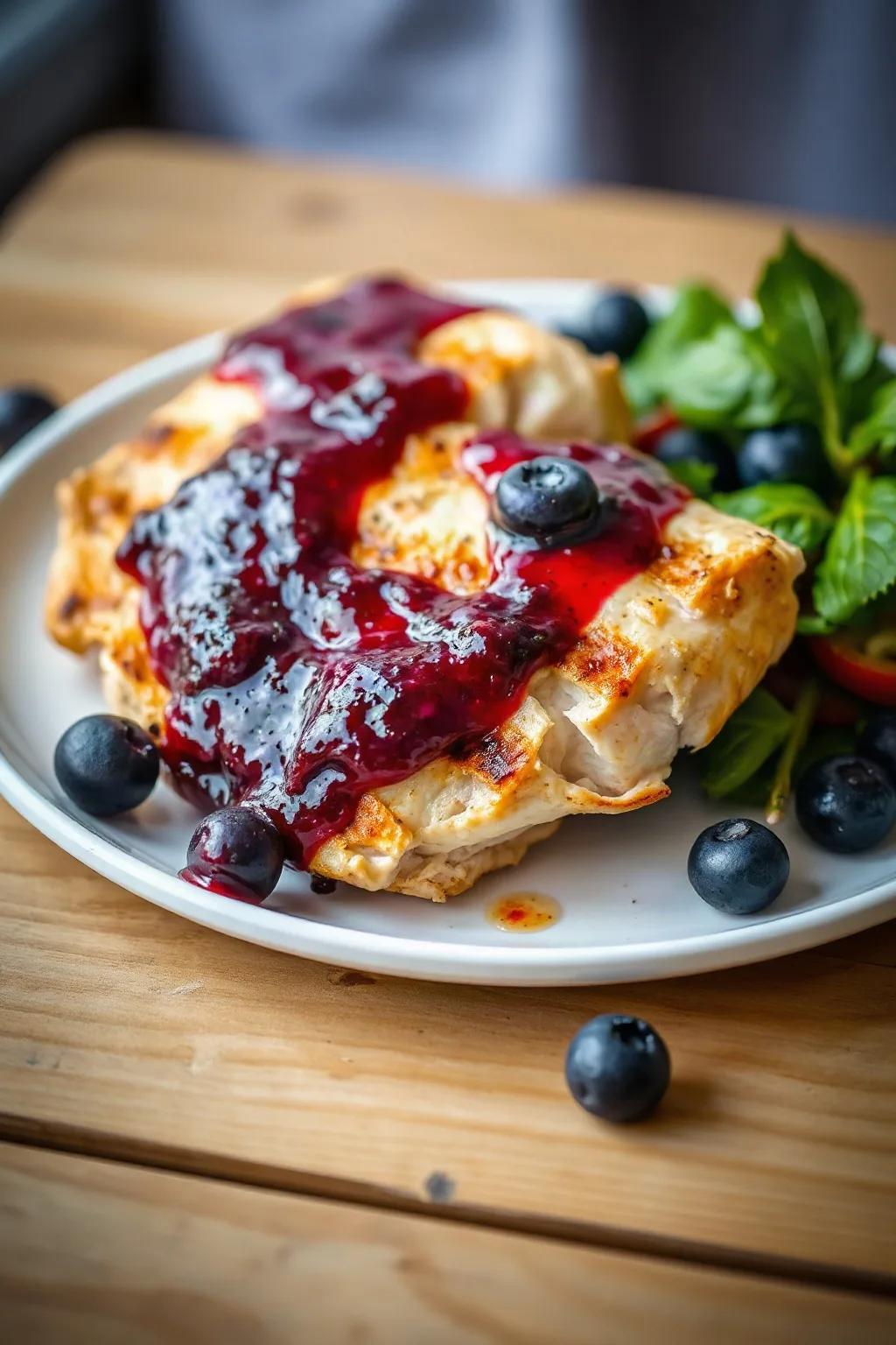 Red White and Blueberry Grilled Chicken