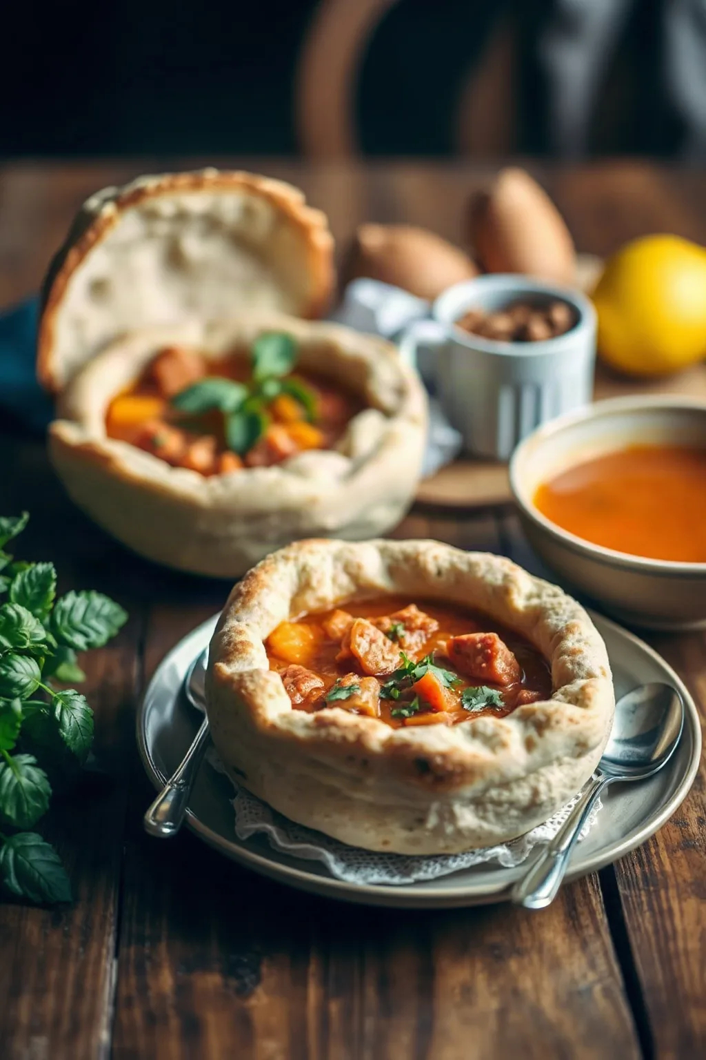 Italian Bread Bowls for Soup and Stew