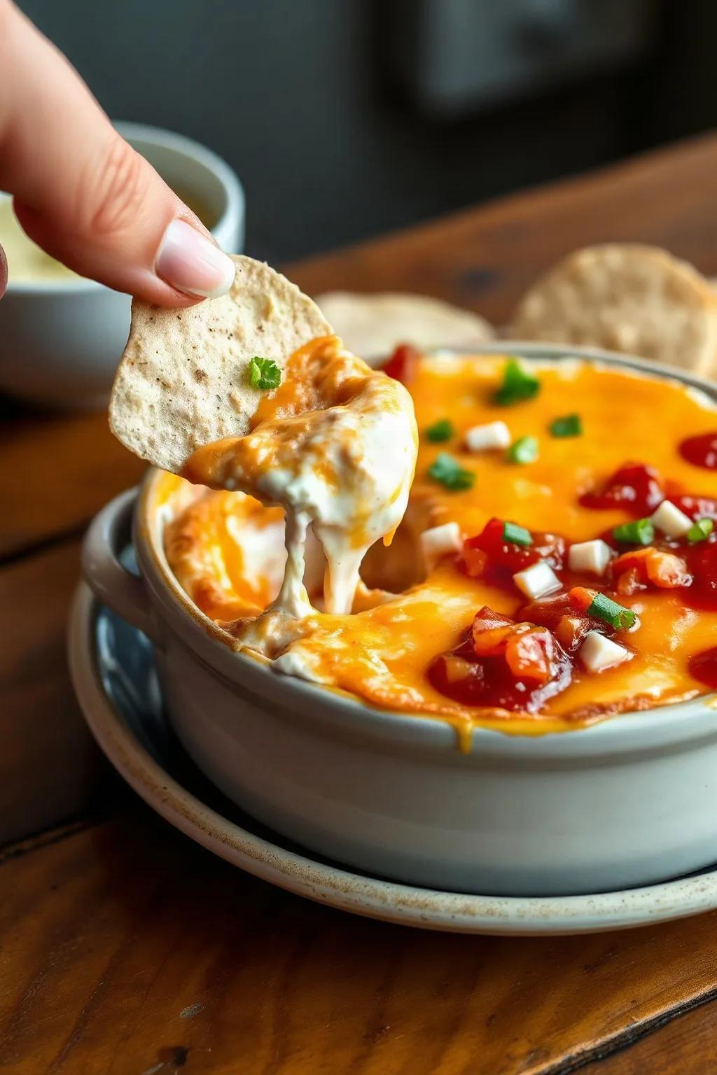 Dip de Crema Ácida, Salsa y Queso