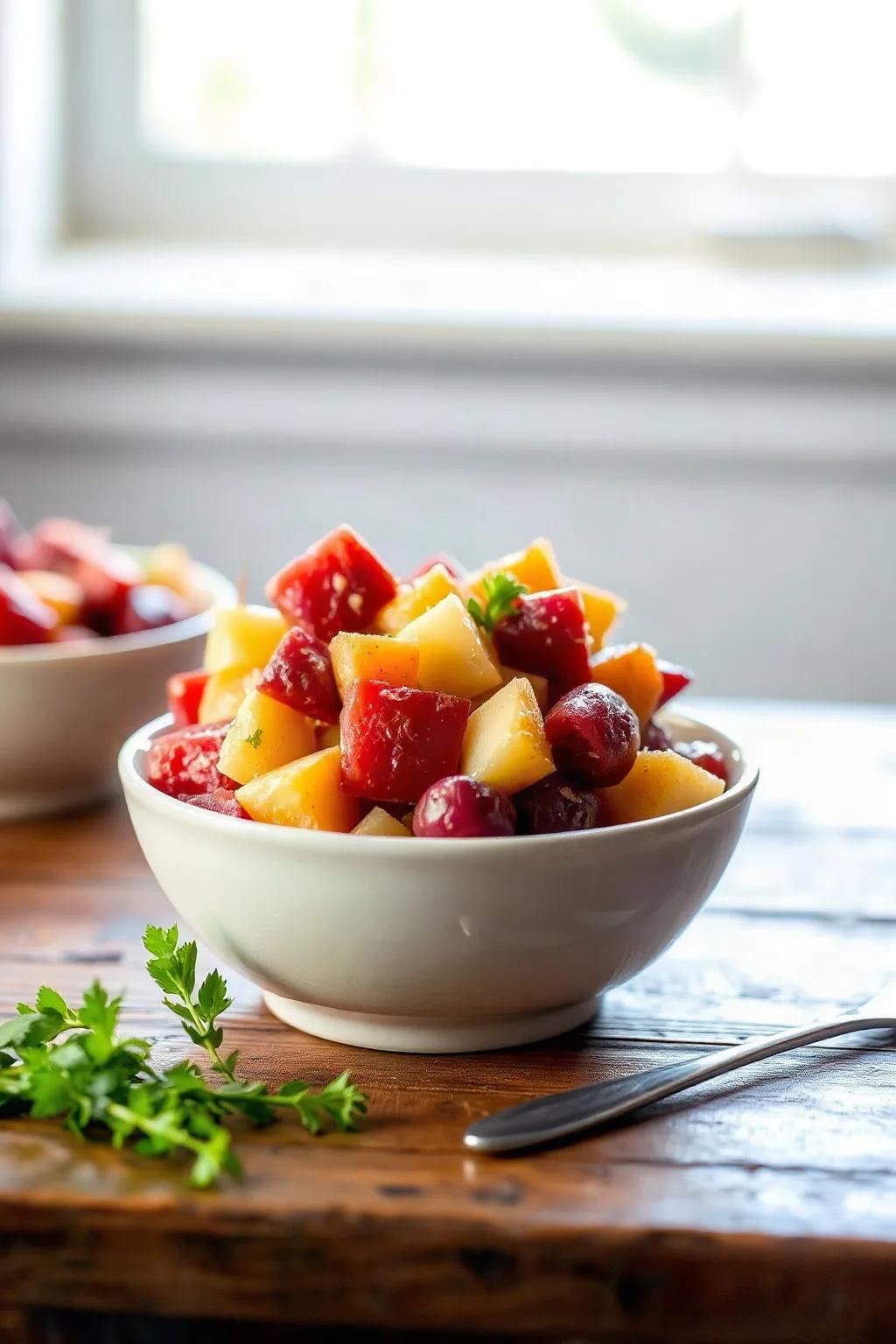 Half Red Half Sweet Potato Salad