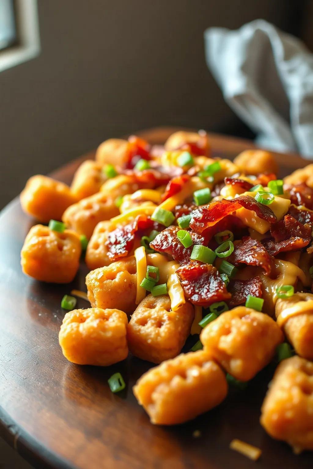 Croquettes de pommes de terre garnies au cheddar et bacon