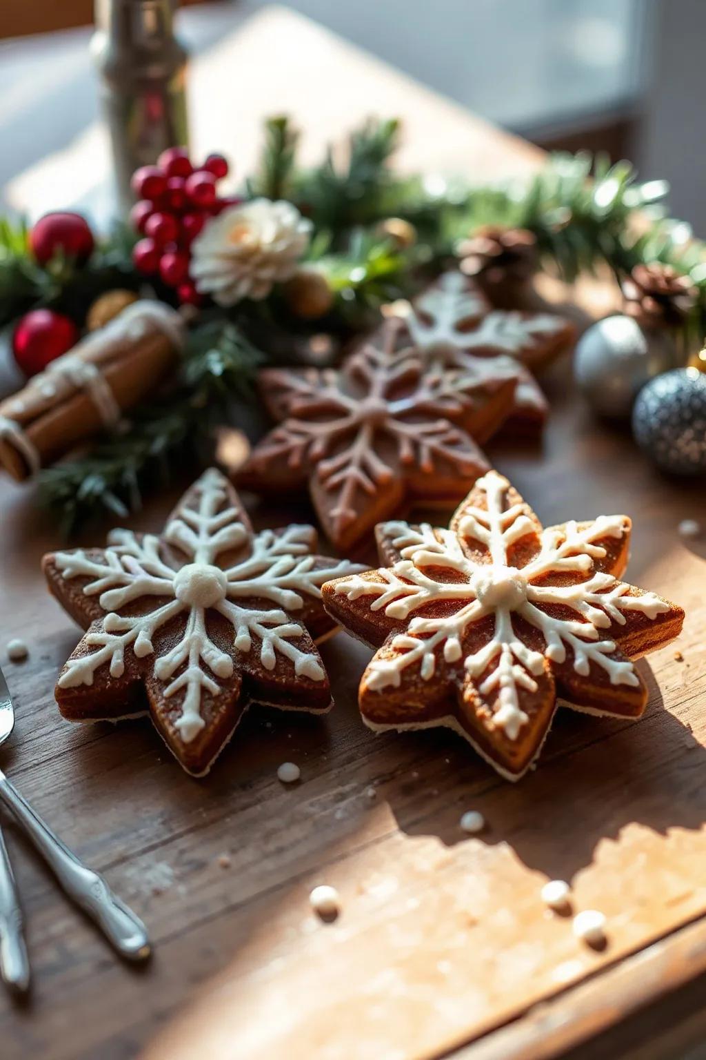 Copos de Nieve de Jengibre: Delicias Festivas