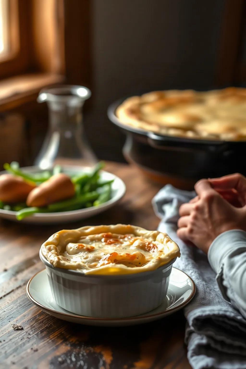 Quick 2-Step Inside-Out Chicken Pot Pie