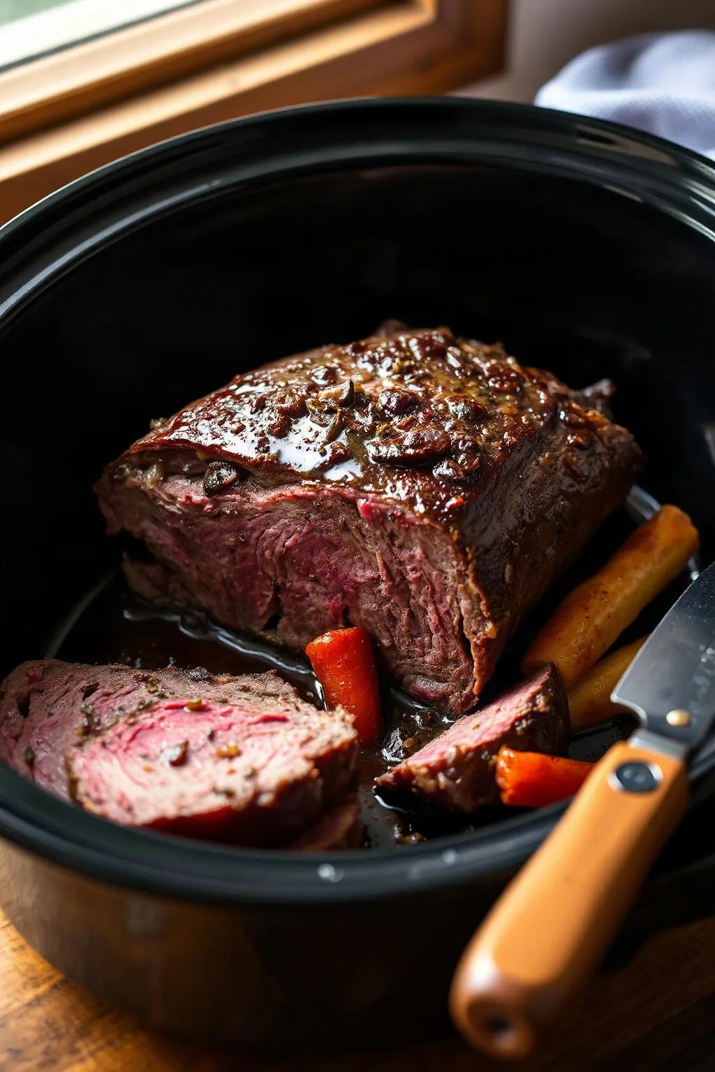 Delicioso Asado de Res en Olla de Cocción Lenta de Erica