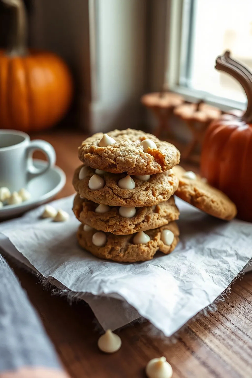 White Chocolate Pumpkin Cookies