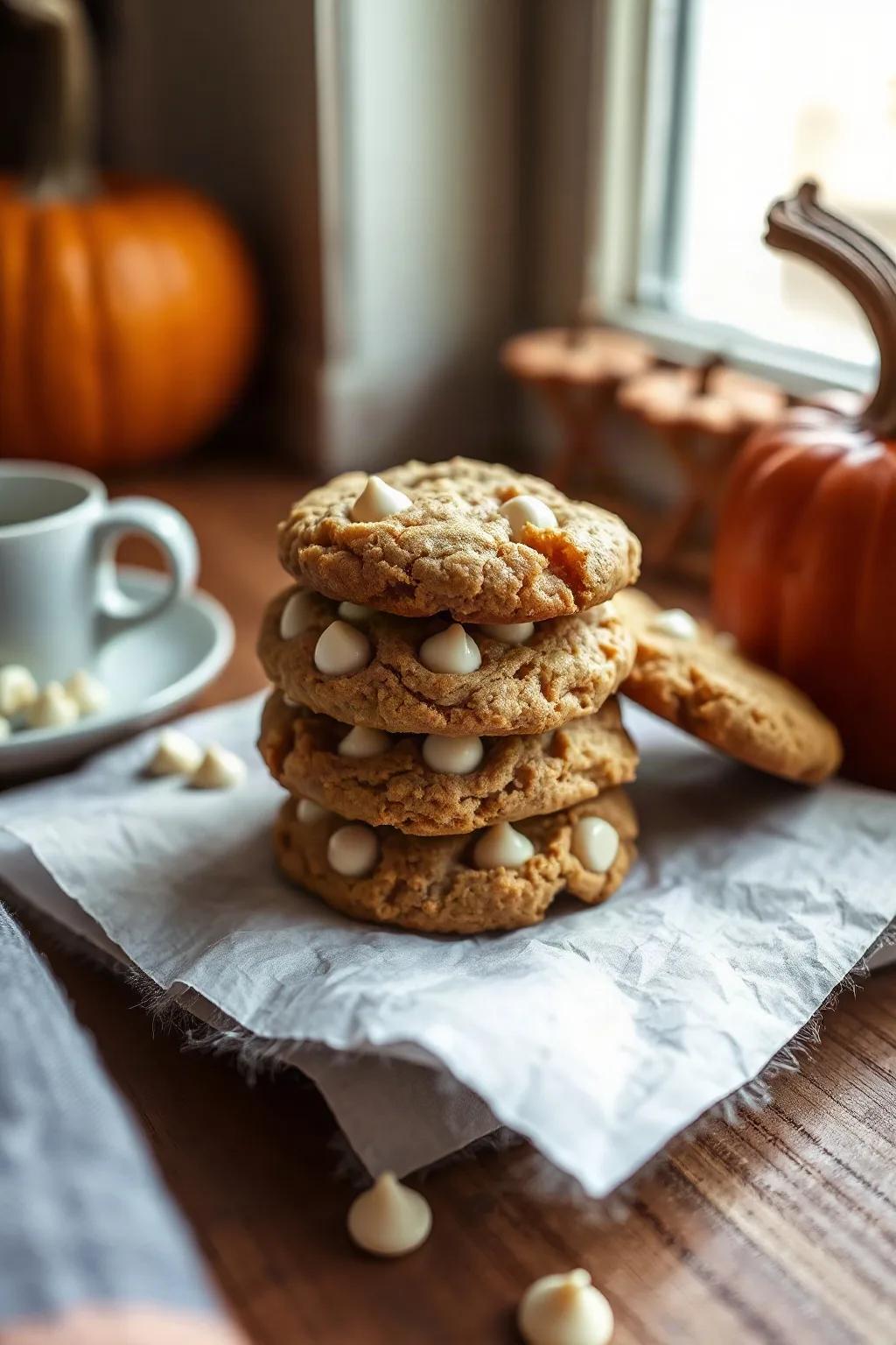 Galletas de Calabaza y Chocolate Blanco