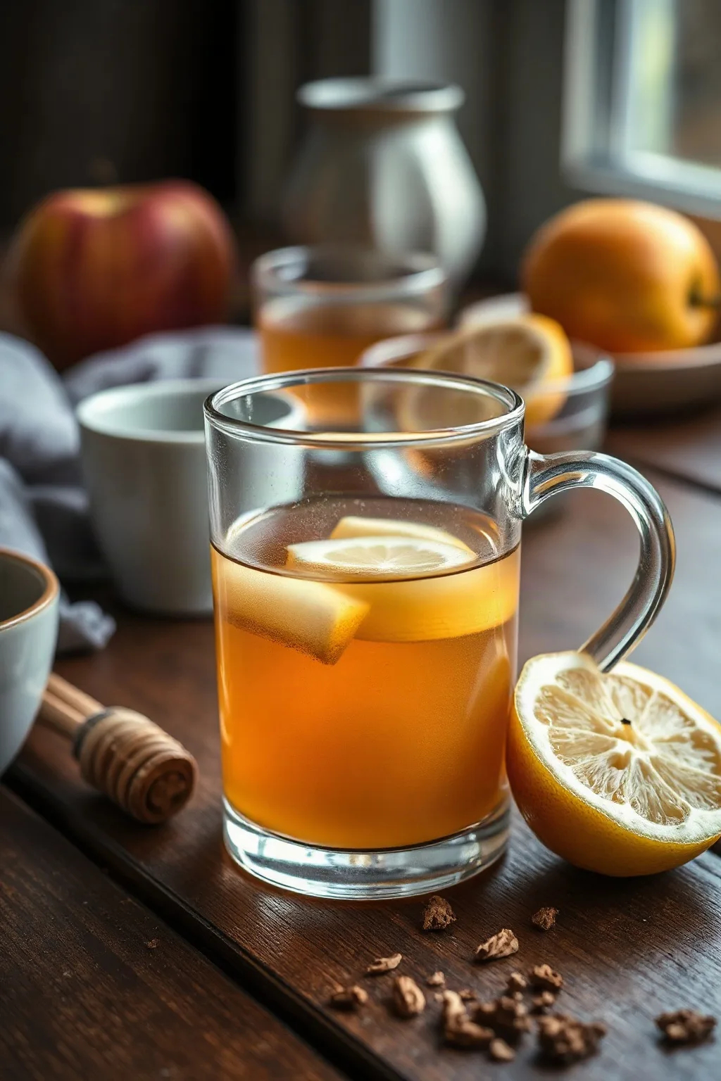 Thé au vinaigre de cidre avec miel et citron