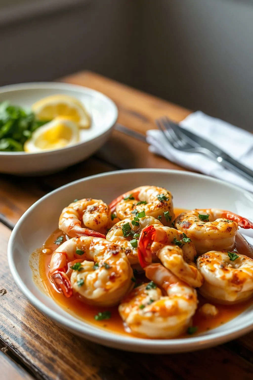 Delicia de Camarones al Horno con Ajo y Parmesano