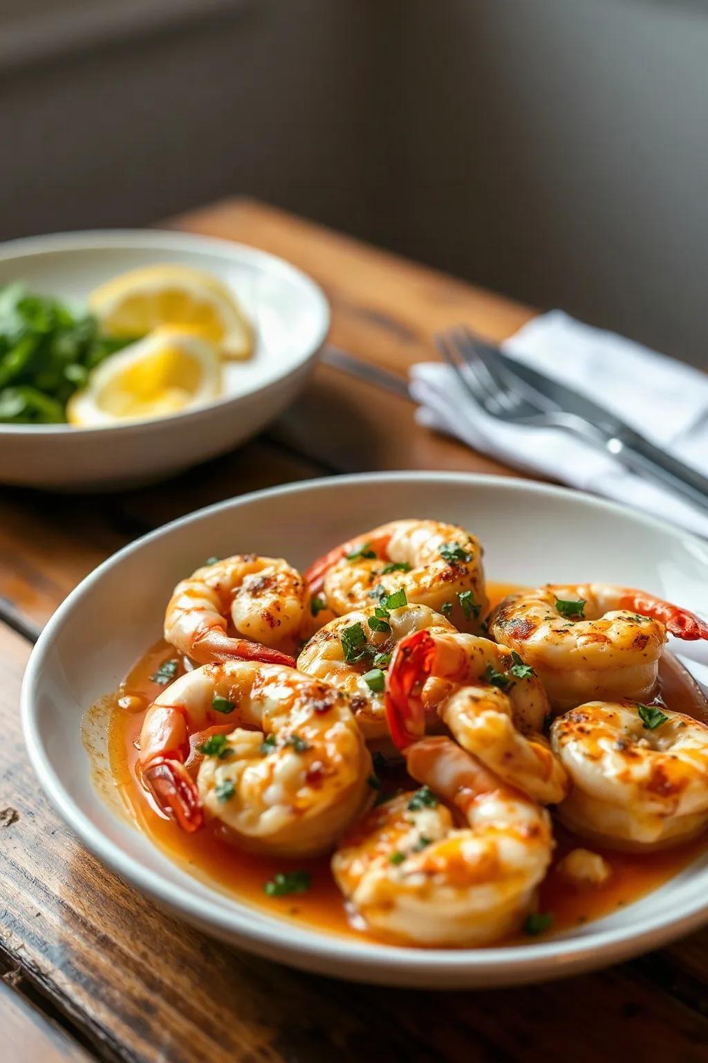 Delicia de Camarones al Horno con Ajo y Parmesano