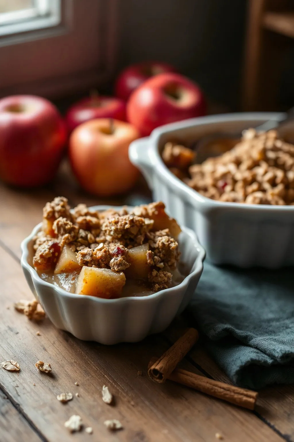 Crumble de Manzana Jugoso con Avena y Canela