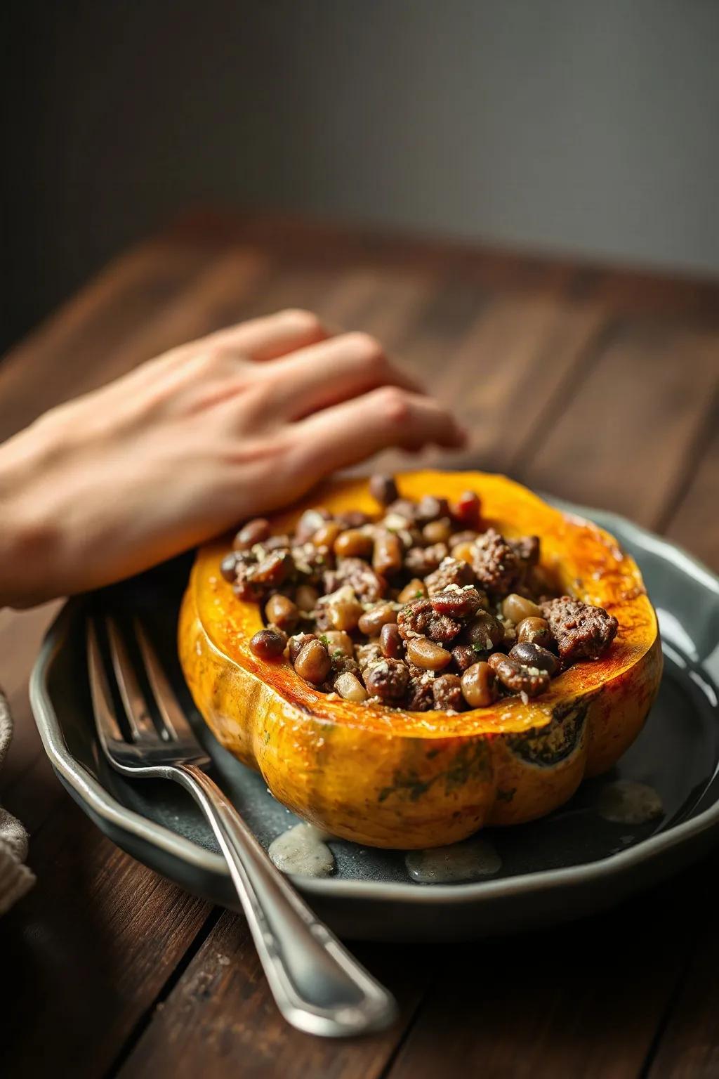 Courge Butternut Farcie au Bœuf Haché