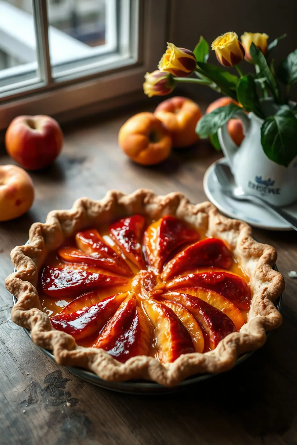 Receta de Tarta de Nectarinas