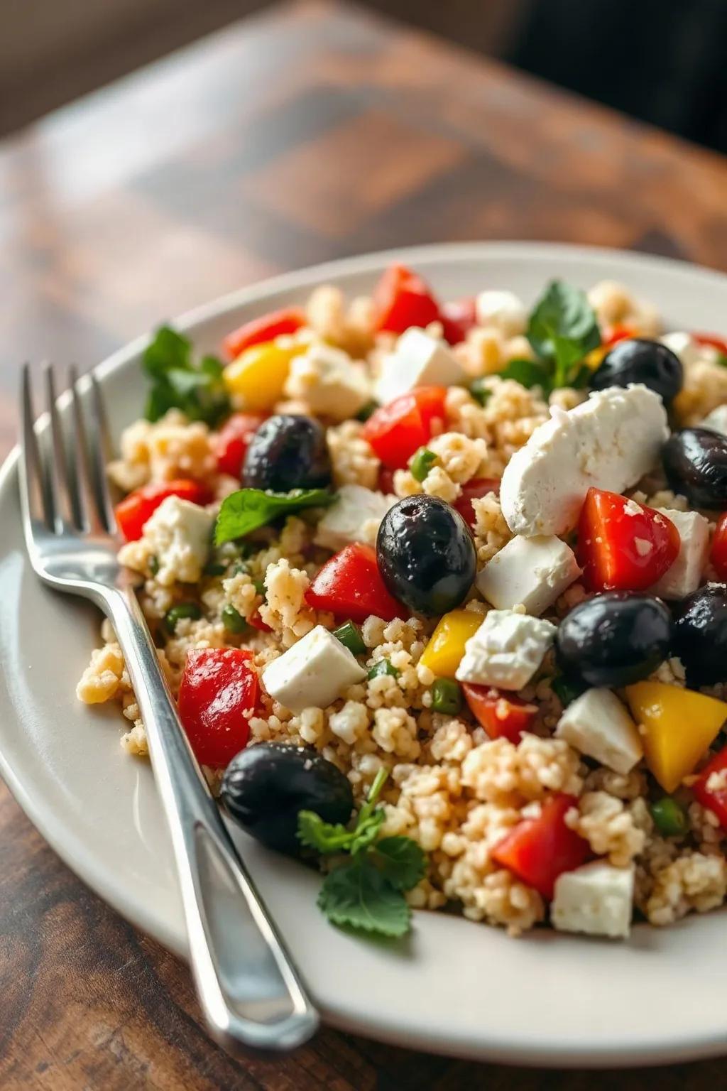 Greek Couscous Salad with Feta and Olives
